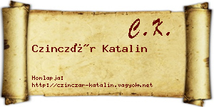 Czinczár Katalin névjegykártya